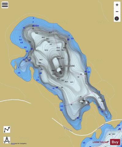 Carson Lake depth contour Map - i-Boating App
