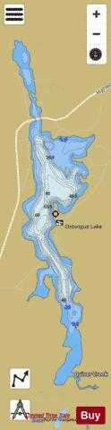 Oxtongue Lake depth contour Map - i-Boating App