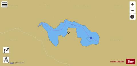 Ruebottom Lake depth contour Map - i-Boating App