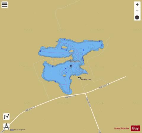 Whalley Lake depth contour Map - i-Boating App