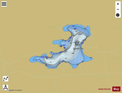 Burride Lake depth contour Map - i-Boating App