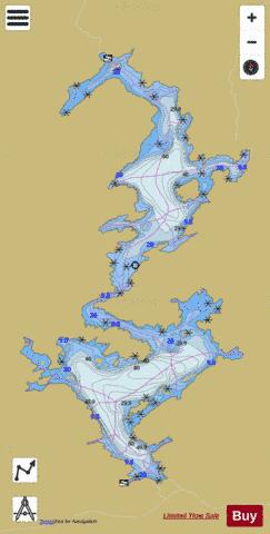 Crotch Lake depth contour Map - i-Boating App