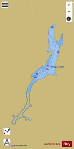 Carnahan Lake depth contour Map - i-Boating App