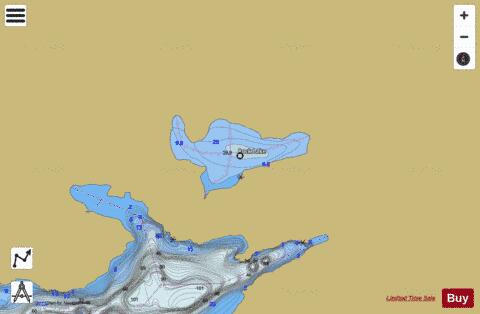 Rock Lake depth contour Map - i-Boating App