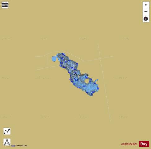 Wilder Lake depth contour Map - i-Boating App