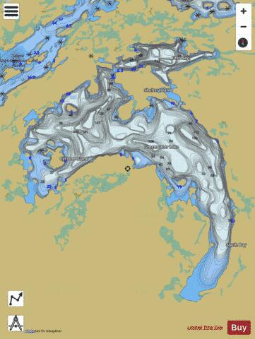 Greenwater Lake depth contour Map - i-Boating App