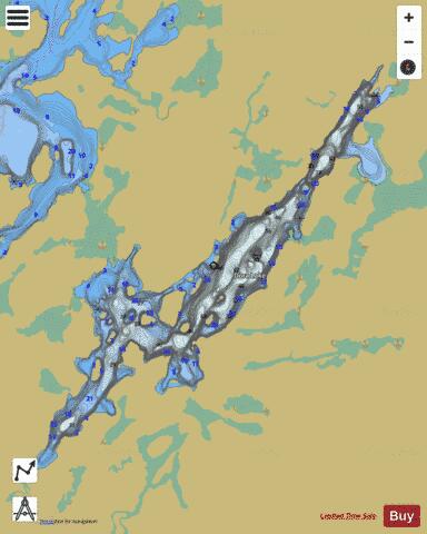Dora Lake depth contour Map - i-Boating App