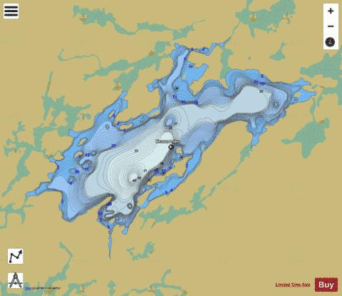 Kearns Lake depth contour Map - i-Boating App