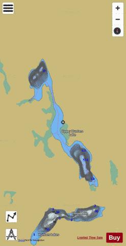 Upper Hunters Lake depth contour Map - i-Boating App