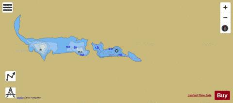 East Pennock L. depth contour Map - i-Boating App