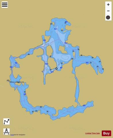 Bilkey Lake depth contour Map - i-Boating App