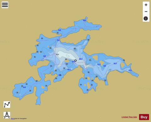 Vivid Lake depth contour Map - i-Boating App