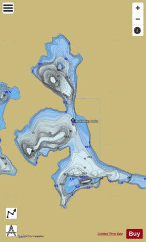 Bukemiga Lake depth contour Map - i-Boating App