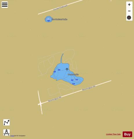 Preston Lake depth contour Map - i-Boating App