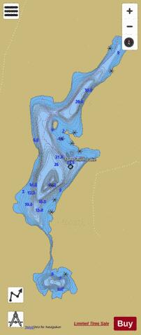 Tom Smith Lake depth contour Map - i-Boating App