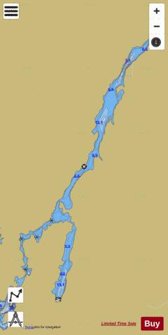 Makami Lake depth contour Map - i-Boating App