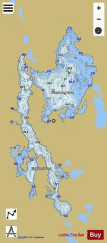 Watabeag Lake depth contour Map - i-Boating App