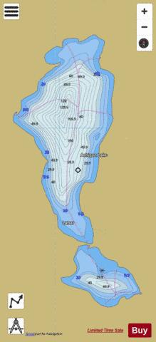 Achigan Lake depth contour Map - i-Boating App