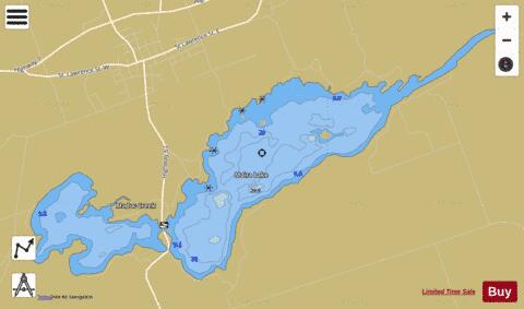 Moira Lake depth contour Map - i-Boating App