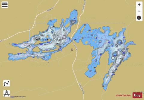 Sharbot Lake depth contour Map - i-Boating App