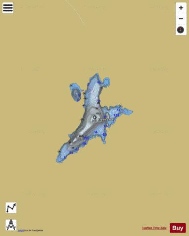Freen Lake depth contour Map - i-Boating App