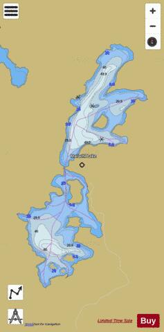 Malachi Lake depth contour Map - i-Boating App
