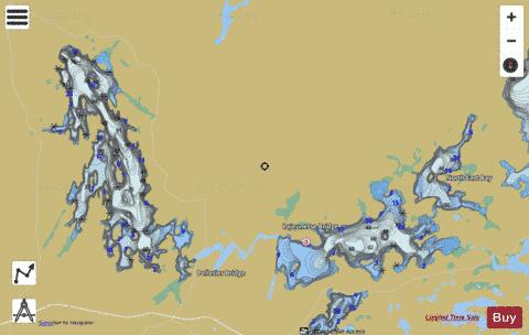 Black Sturgeon Lakes depth contour Map - i-Boating App
