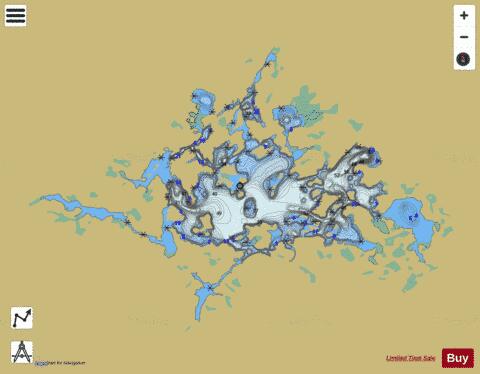Lount Lake depth contour Map - i-Boating App