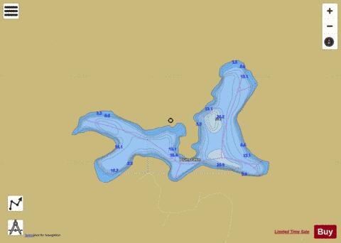 Plum Lake depth contour Map - i-Boating App