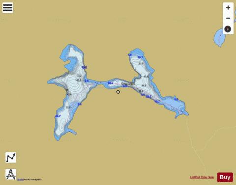Tom Lake depth contour Map - i-Boating App