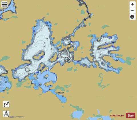 Maynard Lake depth contour Map - i-Boating App