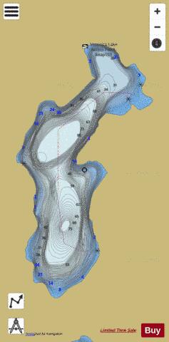 Veronica Lake depth contour Map - i-Boating App