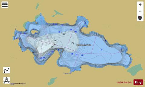 Unexpected Lake depth contour Map - i-Boating App