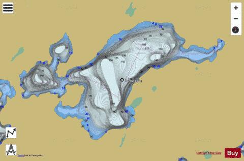 Porcus Lake depth contour Map - i-Boating App