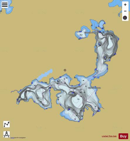 Big Canon Lake depth contour Map - i-Boating App