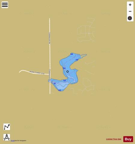 St. Thomas Reservoir depth contour Map - i-Boating App
