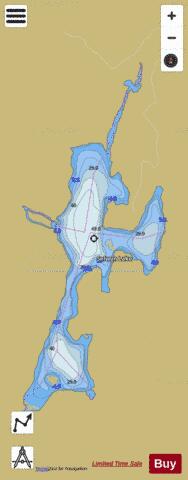 Selwyn Lake depth contour Map - i-Boating App