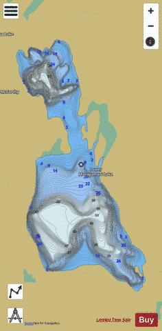 Lower Matagamasi Lake depth contour Map - i-Boating App