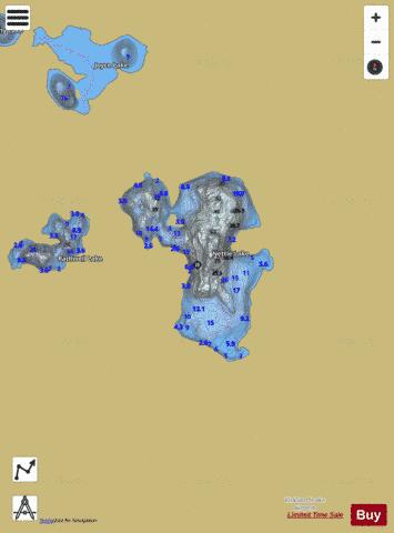 Nettie Lake depth contour Map - i-Boating App