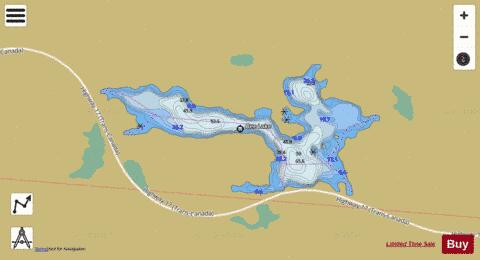 Bee Lake depth contour Map - i-Boating App