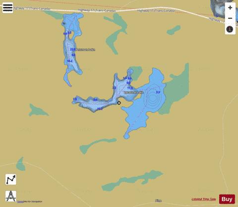 Lacourse Lake depth contour Map - i-Boating App