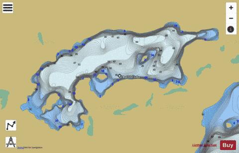 Bornite Lake depth contour Map - i-Boating App