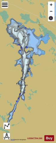 Dore Lake depth contour Map - i-Boating App