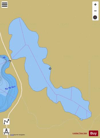 East Godson Lake depth contour Map - i-Boating App