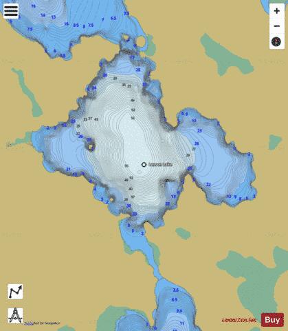 Larson Lake depth contour Map - i-Boating App
