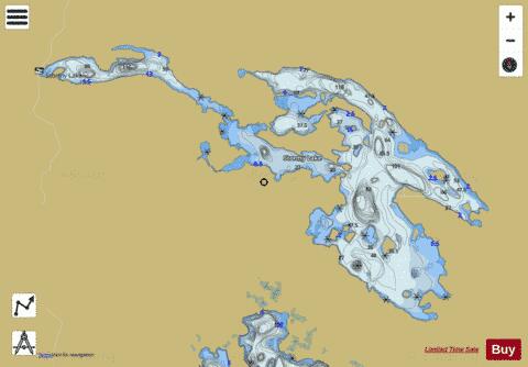 Stormy Lake depth contour Map - i-Boating App