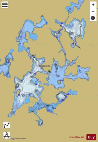 Jackfish Lake depth contour Map - i-Boating App