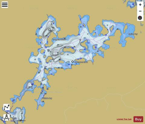 Loonhaunt Lake depth contour Map - i-Boating App
