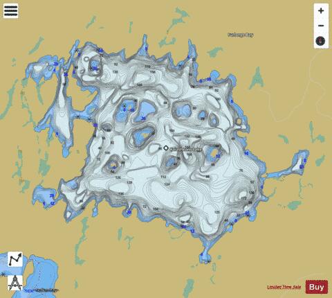 Kaiashkons Lake depth contour Map - i-Boating App