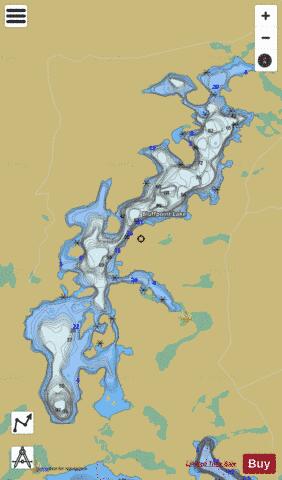 Bluffpoint Lake depth contour Map - i-Boating App